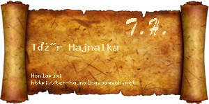 Tér Hajnalka névjegykártya