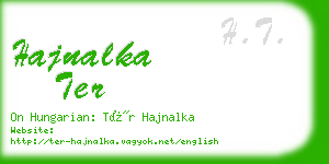 hajnalka ter business card